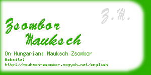 zsombor mauksch business card